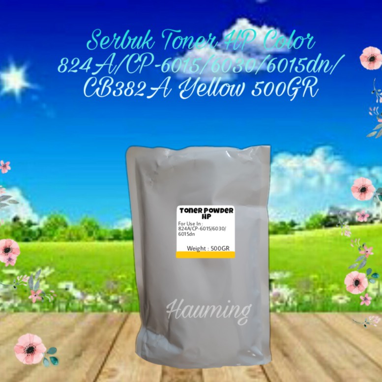 Serbuk Toner Color HP 824A CP6015 CP6030 CP6040 CP6015N CP-6015 6030 6040 CB382A Yellow 500gr