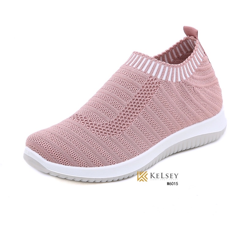 Nicole Sepatu Sneakers  Flyknit Shoes 4cm Wanita Kelsey M6015