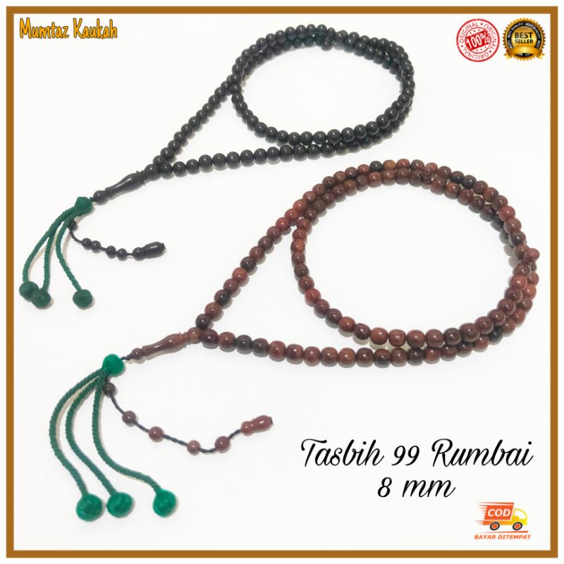 Tasbih kokka kaokah 99 biji 8 mm original kaoka kauka kaokah