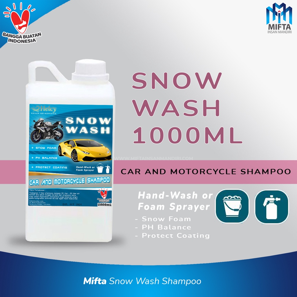 SABUN CUCI SALJU / SABUN CUCI KENDARAAN / HELCY SNOW WASH 1L