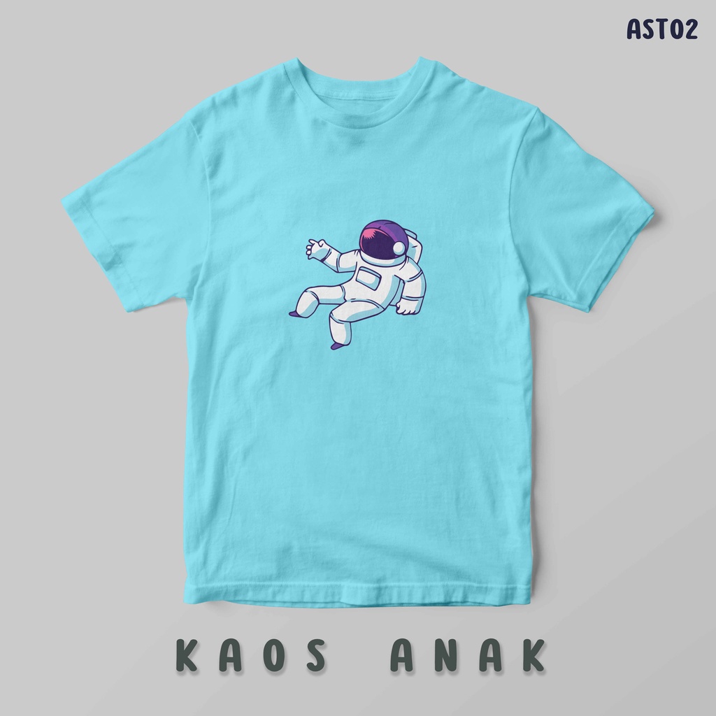 [KAOS ANAK] Astronot oblong custom tshirt laki perempuan boy girl santai rumah  katun cotton best quality