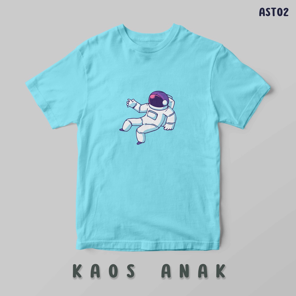 [KAOS ANAK] Astronot oblong custom tshirt laki perempuan boy girl santai rumah  katun cotton best quality