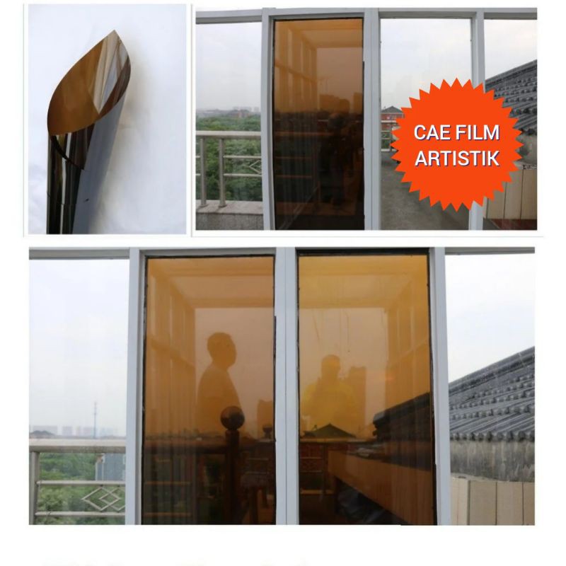 Kaca Film Riben Coklat Untuk Jendela Rumah Gedung Mobil Premium Berperekat L-150Cm