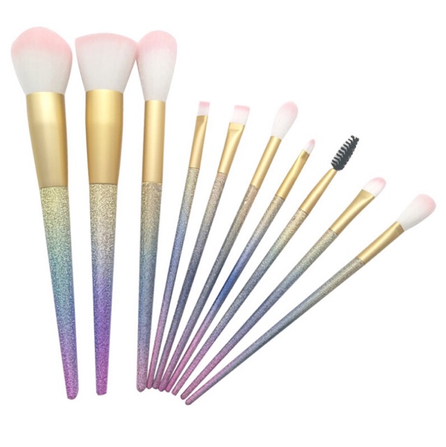 Unicorn Brush Make Up 10 in 1 - Multi-Color