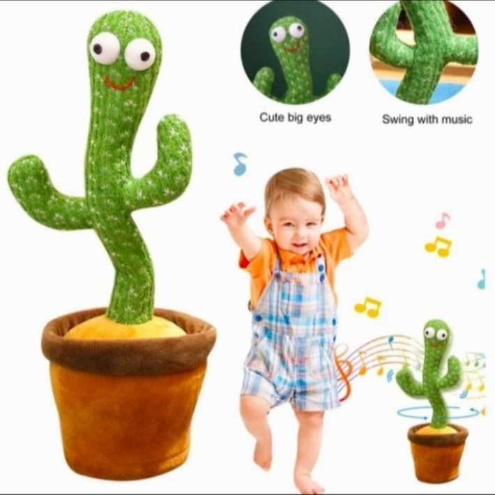 Boneka Kaktus Goyang Bersuara Mainan Dancing Cactus Talking Toys