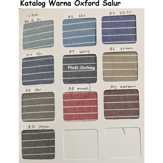 Bahan Kain Oxford Salur Oxford Kotak Kecil Oxford Kotak Besar Oxford Garis Kotak Kahatex Rollan