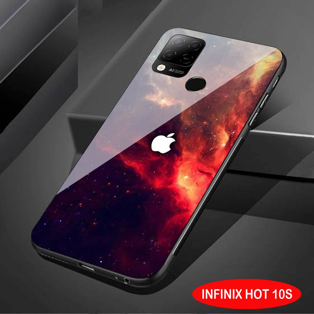 [H01] Softcase Glass Kaca Infinix Hot 10S - Casing Hp Infinix Hot 10S  - Case Hp Infinix Hot 10S