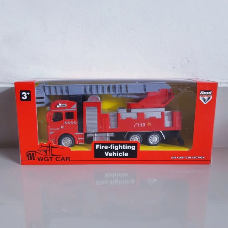 Diecast Truck Pemadam Kebakaran Alloy - Mainan Miniatur Mobil Truk Lon