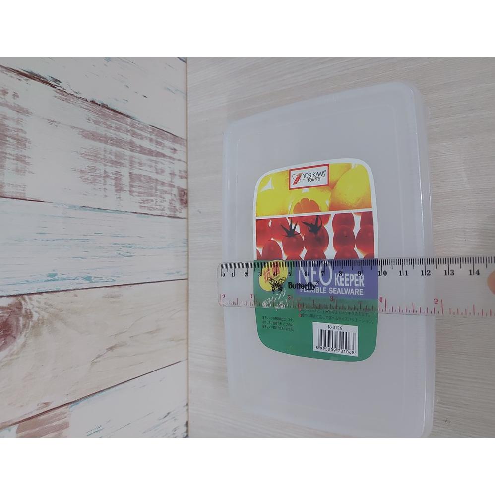 kotak Penyimpanan/Kotak Sayur Transparan Plastik 1100 ML YOSHIKAWA K-0126