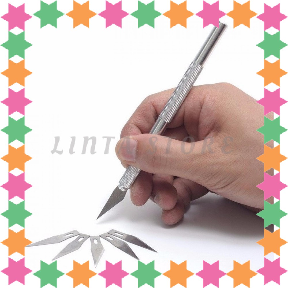 

[ BARU ] KNIFEZER Pisau Ukir Seni Hobby Crafting Art Knife Metal Handle WL-9309