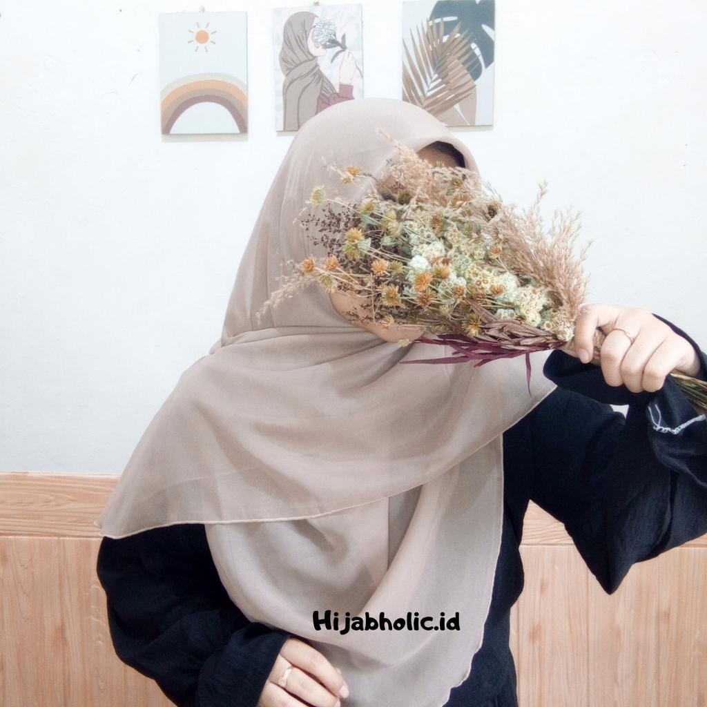 ANTI LETOY  Humaira Curved shawl  | Hijab segiempat bawal Curve Malay oval 110x 110cm pollycotton pr
