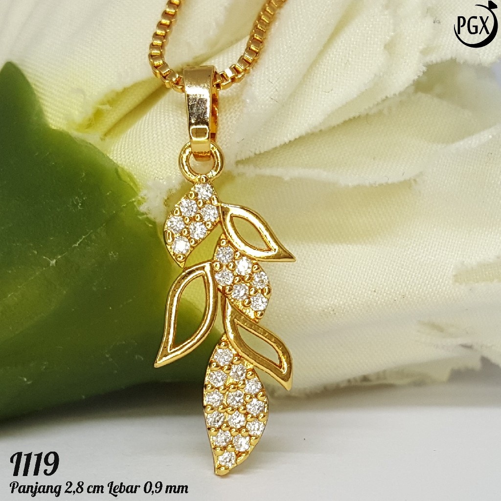 PGX Liontin Kalung Xuping Wanita Perhiasan Lapis Emas Aksesoris Fashion - I119