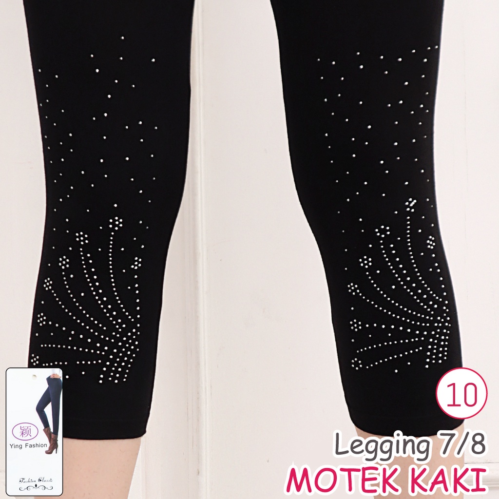 Legging Motek Kaki PENDEK / Motek Pendek / Legging pendek wanita / legging import / legging fashion / legging motek kaki wanita / legging hitam / legging wanita / ying fashion