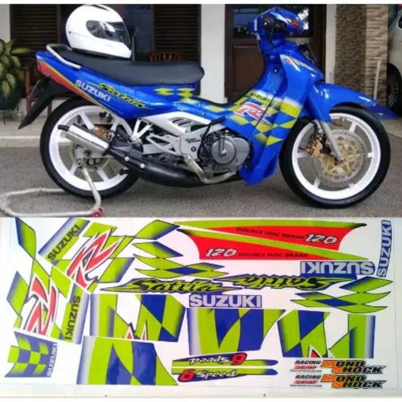 striping sticker standar satria 120 R  Kenny Robert