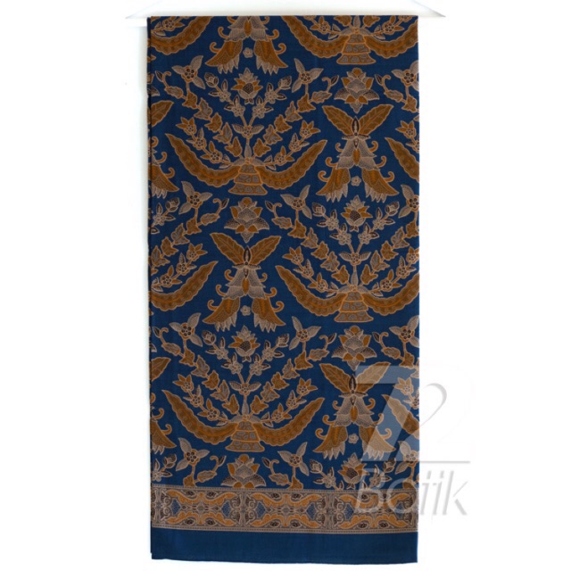 KAIN BATIK KATUN Premium Warna Biru Blue Coklat 728074 Cap 72 Jarik Jarit Samping Kebat Panjang Batik Katun Modern Premium Bahan Seragam Batik Pernikahan Kantor Keluarga Murah Kamen Jadi Batik Bali Lembaran