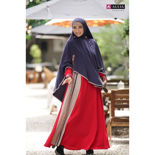 Gamis syar'i Aulia fashion HANASHITA RED FIRE BRICK original brand terbaru 2021