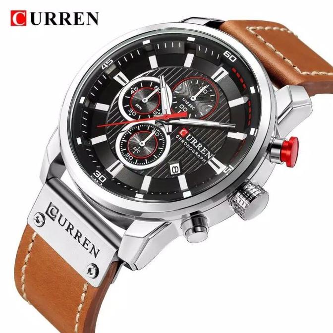 CURREN 8291 ORIGINAL Jam Tangan Pria CURREN Analog Crono Aktif