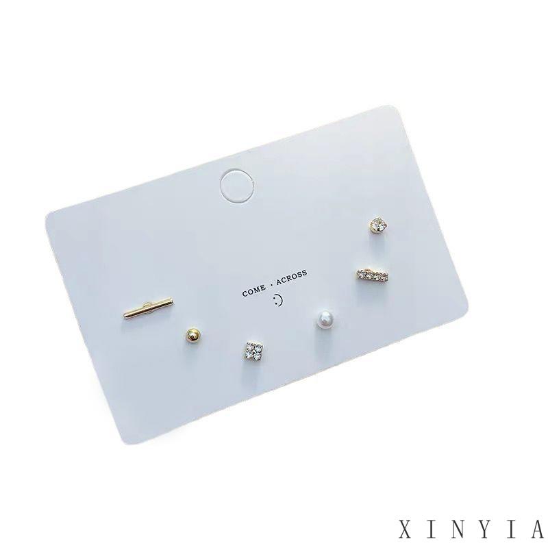 5 / 6 Pcs Anting Tusuk Kecil Sederhana Fashion Aksesoris Wanita