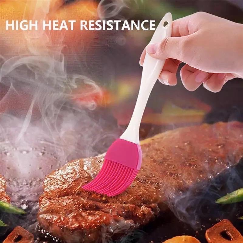 (SUN) KUAS KUE / MENTEGA SILIKON OLES TAHAN PANAS SILICONE BRUSH / KUAS BBQ DAPUR FOOD GRADE