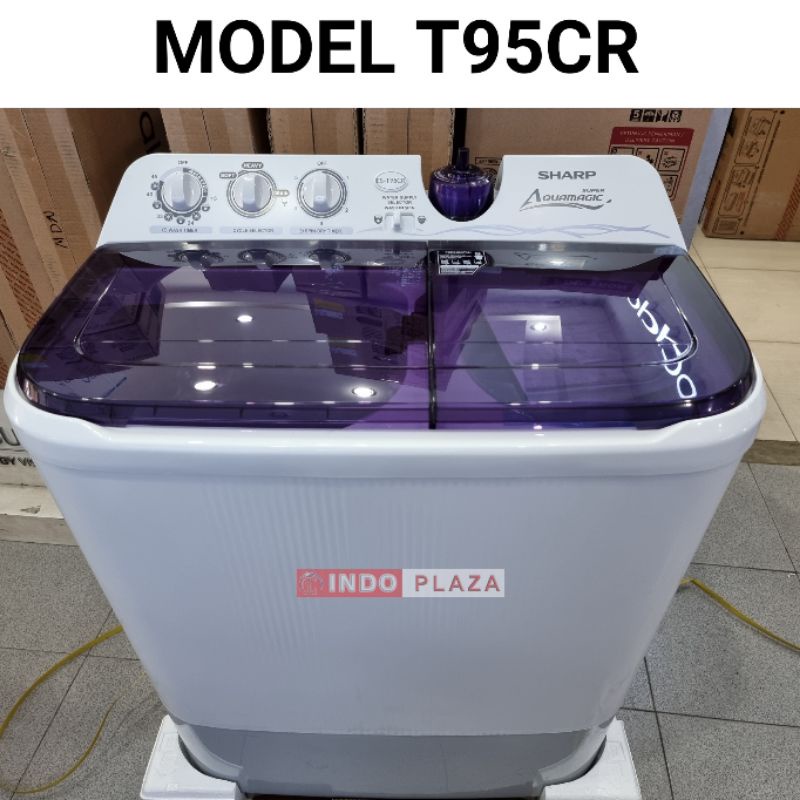 MESIN CUCI SHARP 2 TABUNG 9 KG / 9KG AQUAMAGIC T96CL / T95CR