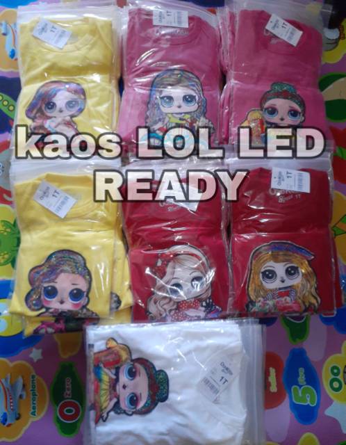 (COD)SETELAN KAOS LEGGING LOL LED 1-5 tahun