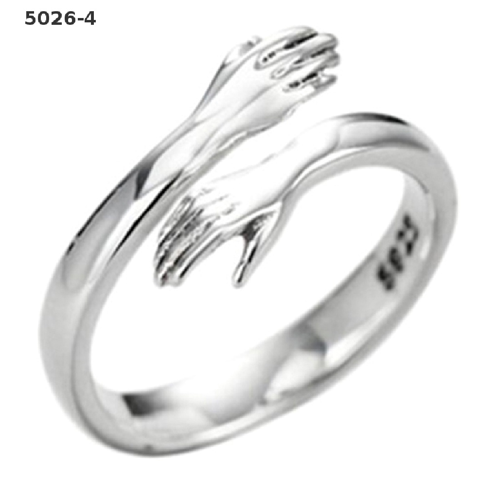 5026-4 925 sterling silver jewelry love hug ring retro fashion tide flow open ring 5026-4