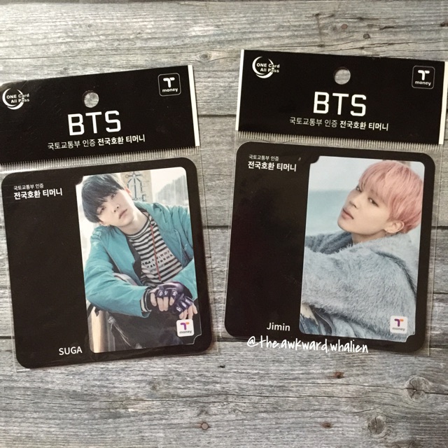 [ bts official goods ] suga / jimin t-money