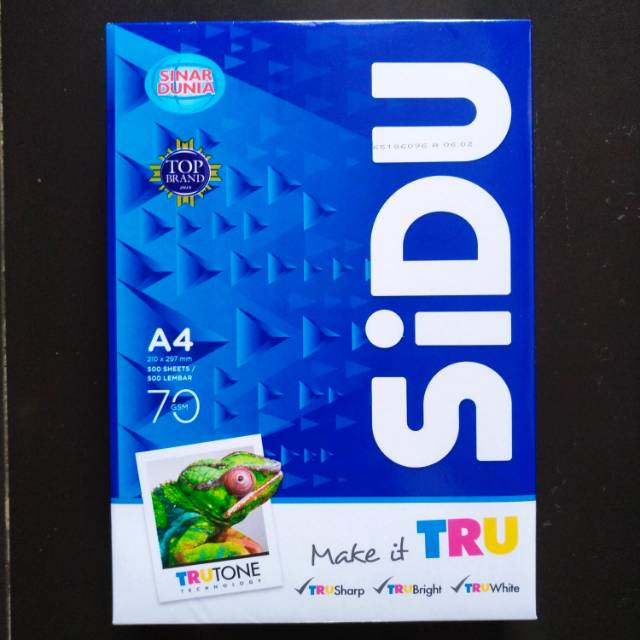 

KERTAS HVS A4 SIDU 70 gsm ECERAN 100 LEMBAR termurah