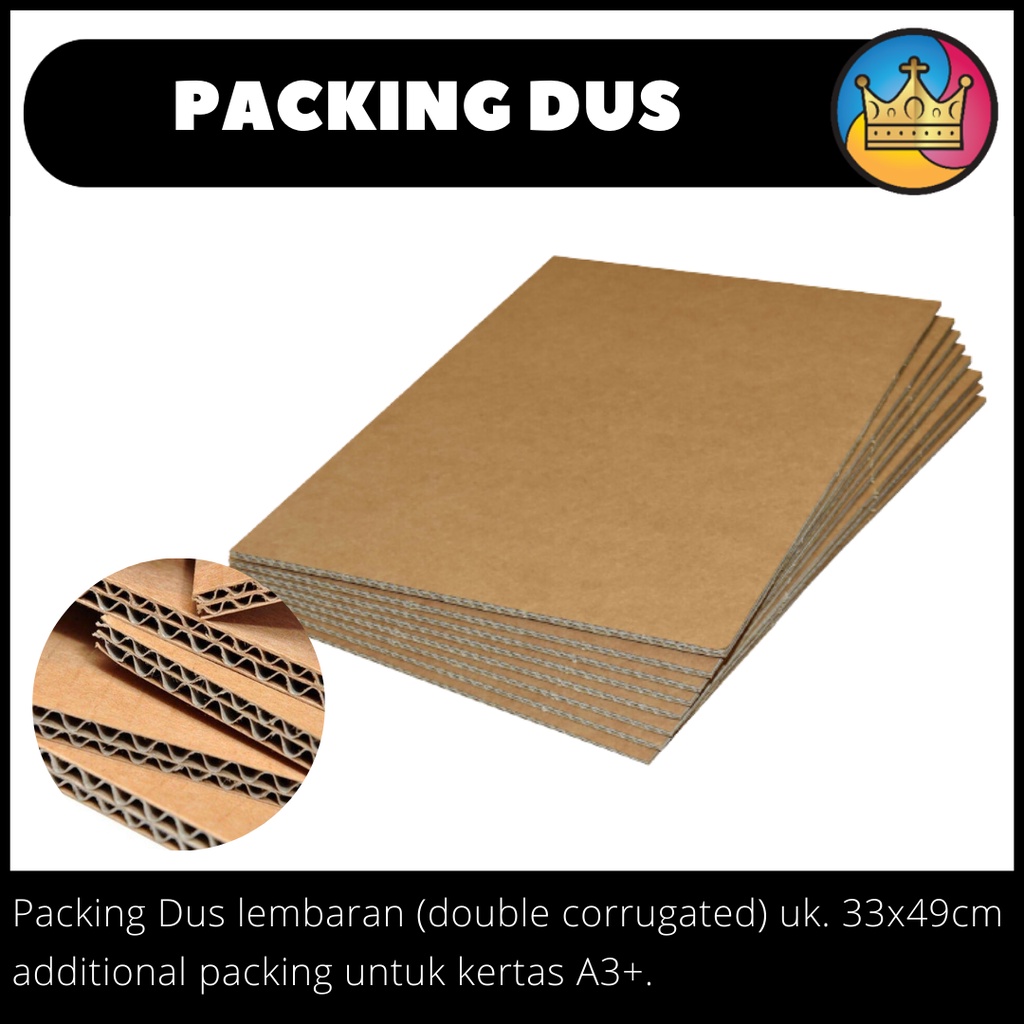 

Packing Dus Lembaran Double Corrugated untuk Kertas dan Sticker A3+