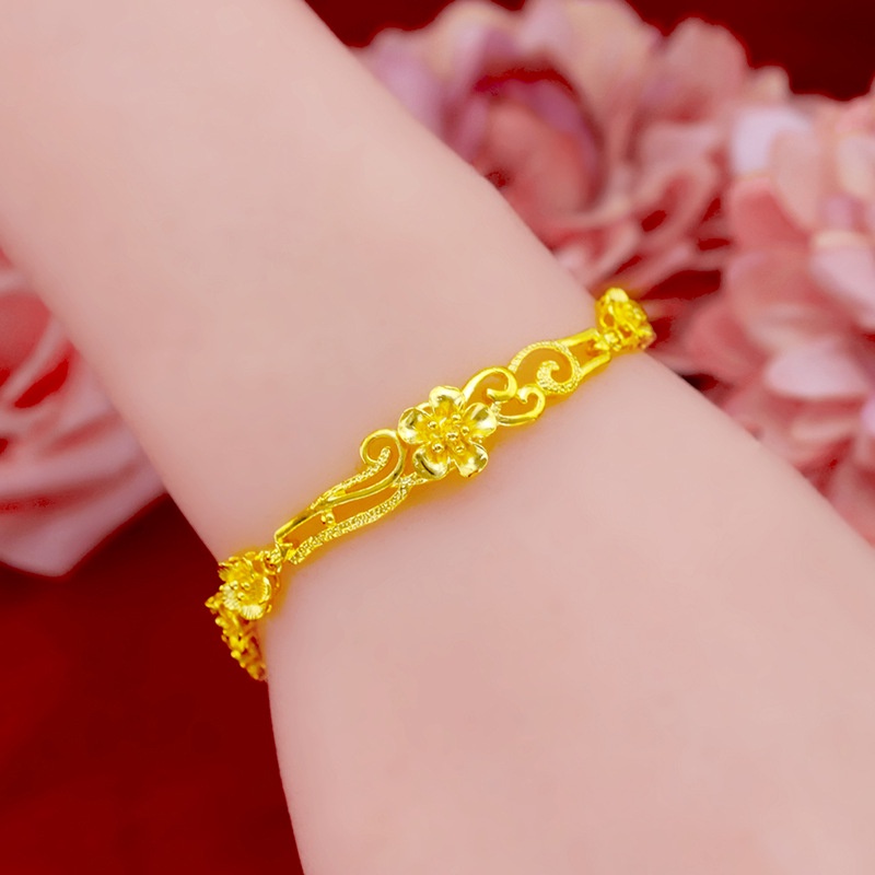 Bisa Cod Produk Baru Gelang Kadar Emas Asli 375 Gelang Wanita Hadiah Liburan Terbaik 916G1#