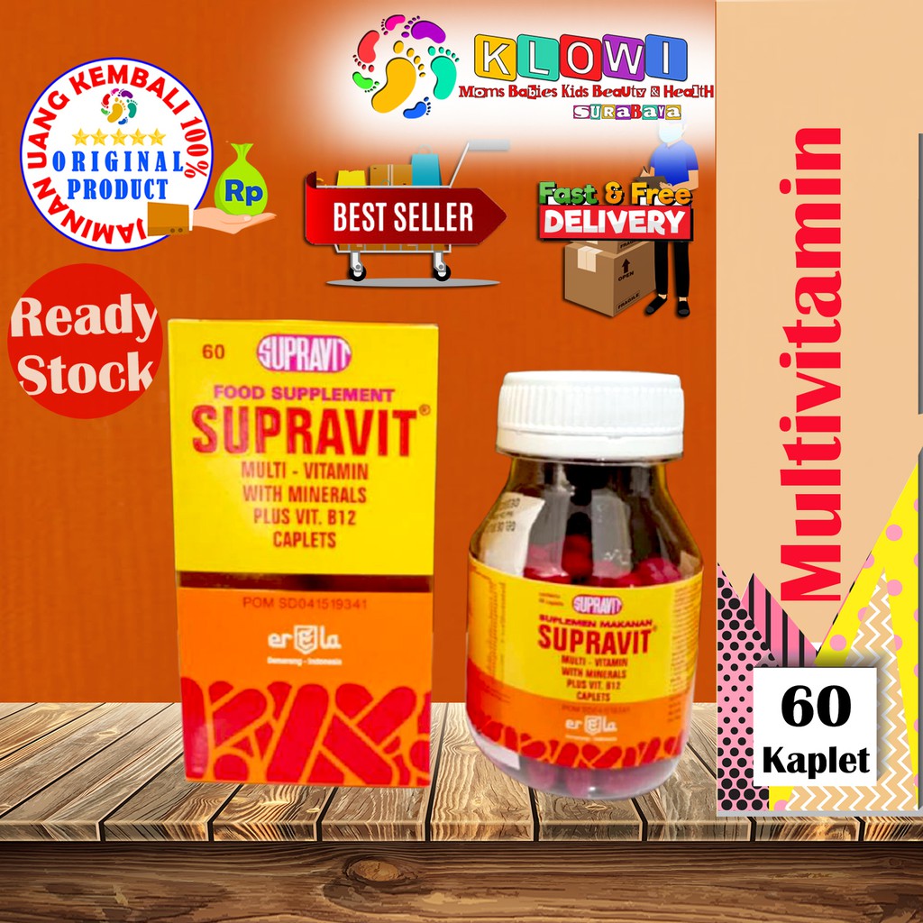 Supravit Multivitamin 60 Kaplet / Suplemen Makanan