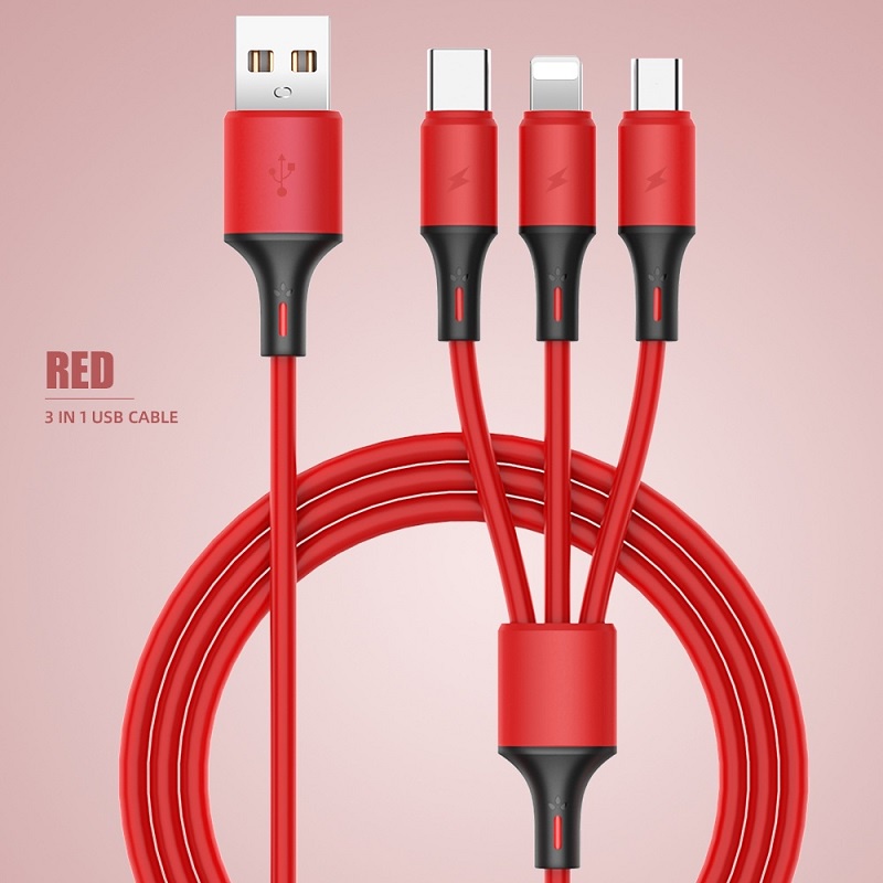 (Buy 1 Get 1) Kabel Data / Charger Micro Usb / Type c 3A Bahan Silikon Panjang 120cm Untuk Android