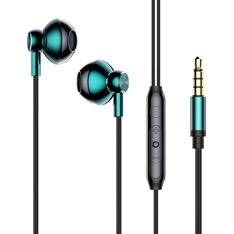 Earphone In ear Bahan Metal Dengan Mic Dan Jack 3.5mm Untuk Olahraga