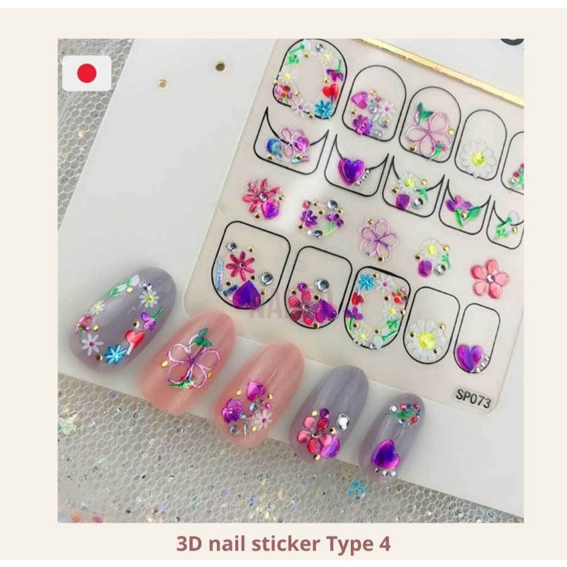 Nail sticker stiker kuku 3D japanese premium nail decoration