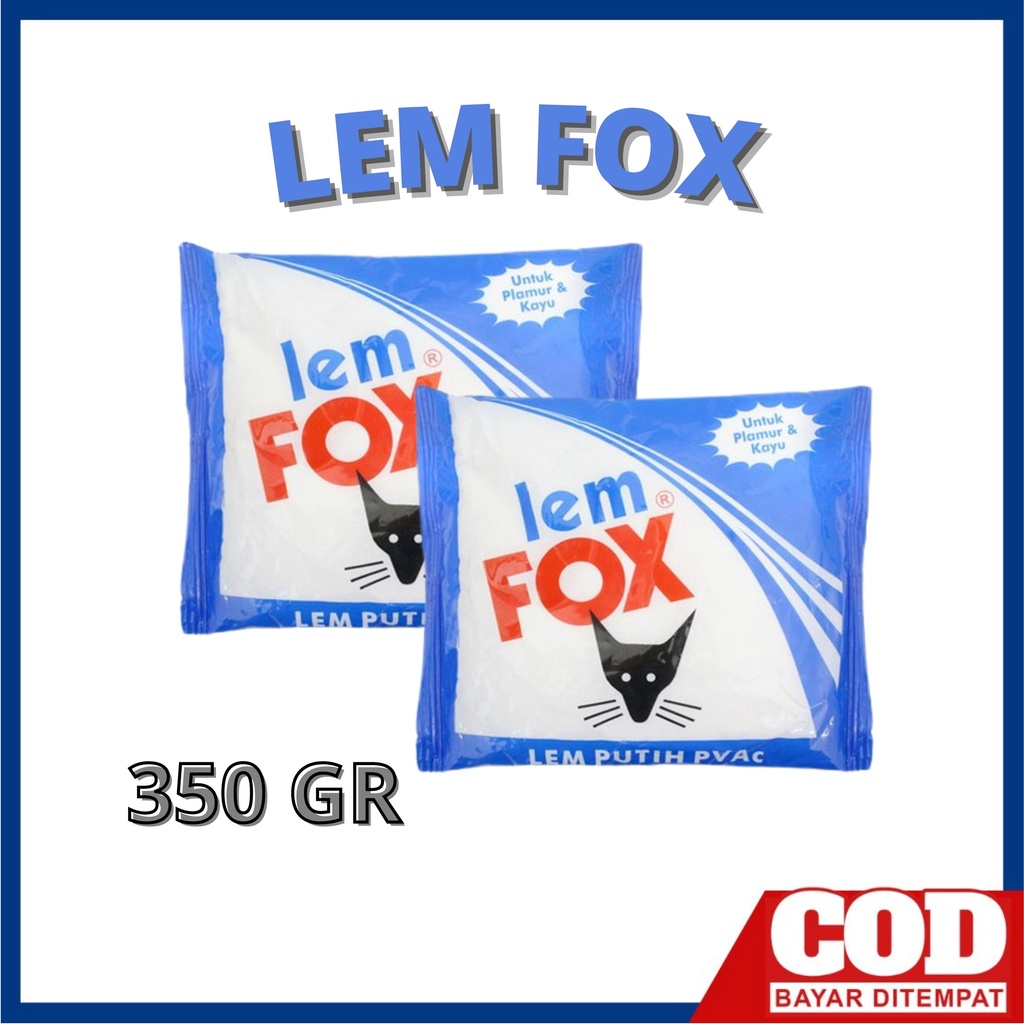 LEM FOX PUTIH 350GR BIRU SLIME / KERTAS / KAYU - OFF-50