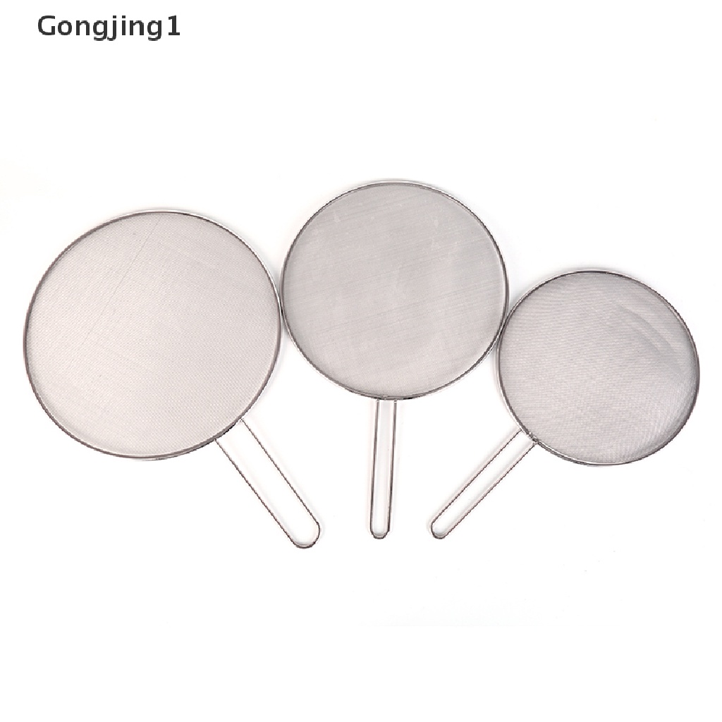 Gongjing1 1pc Tutup Panci Penggorengan Anti Tumpah / Minyak Bahan stainless steel