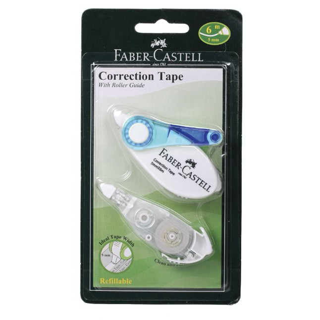 

CORRECTION TAPE FABER CASTELL SR 506 PITA KOREKSI 6mx5mm TIPEX KERTAS GRATIS REFILL BISA ISI ULANG LUSIN MURAH GROSIR