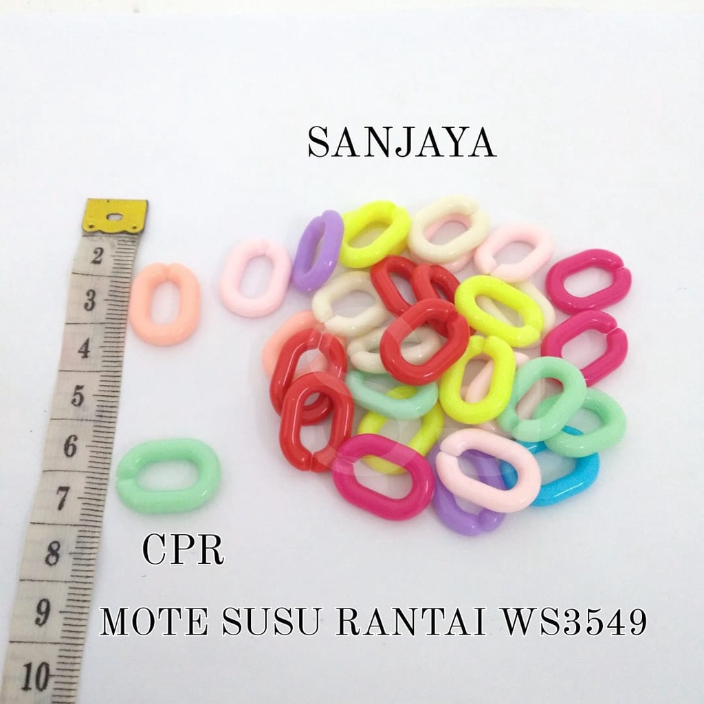 RANTAI SUSU / RANTAI SUSUN / RANTAI PLASTIK WARNA WARNI / STRAP MASKER / CONNECTOR MASKER / MOTE SUSU RANTAI WS 3549 CPR