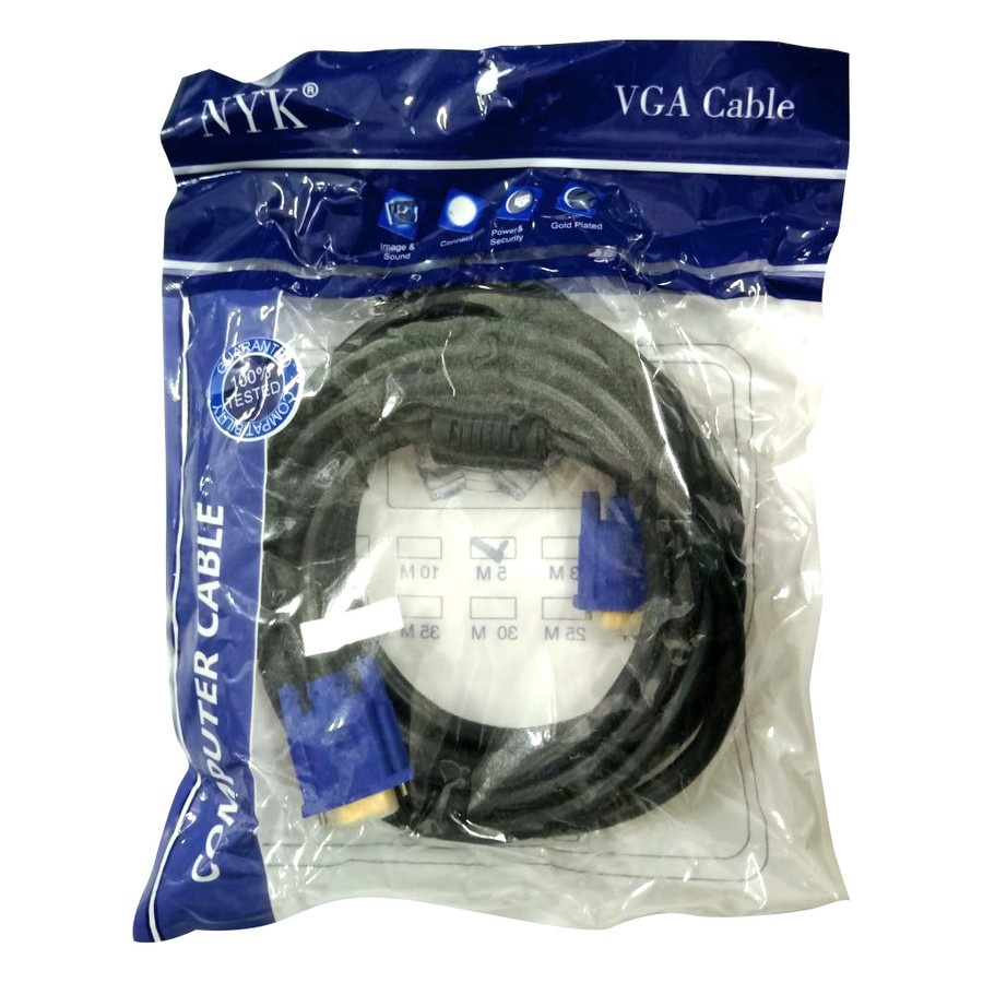 Kabel VGA 3 M NYK Gold Plate