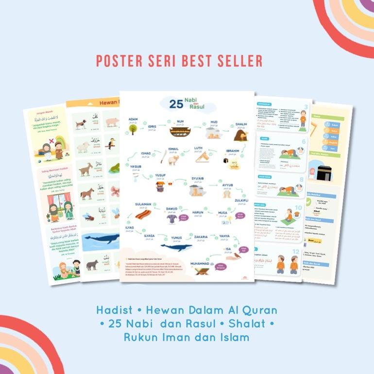 ((BISA COD)) 20 Tema Best Seller Poster Anak Edukasi Islami