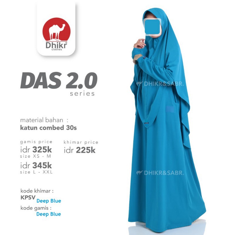 Gamis Kaos Dewasa DHIKR SABR SERIES 2.0 DEEP BLUE