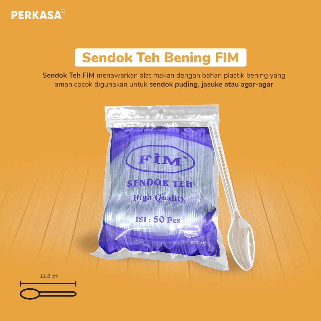 Sendok Teh Plastik / Sendok Puding Sedang Bening