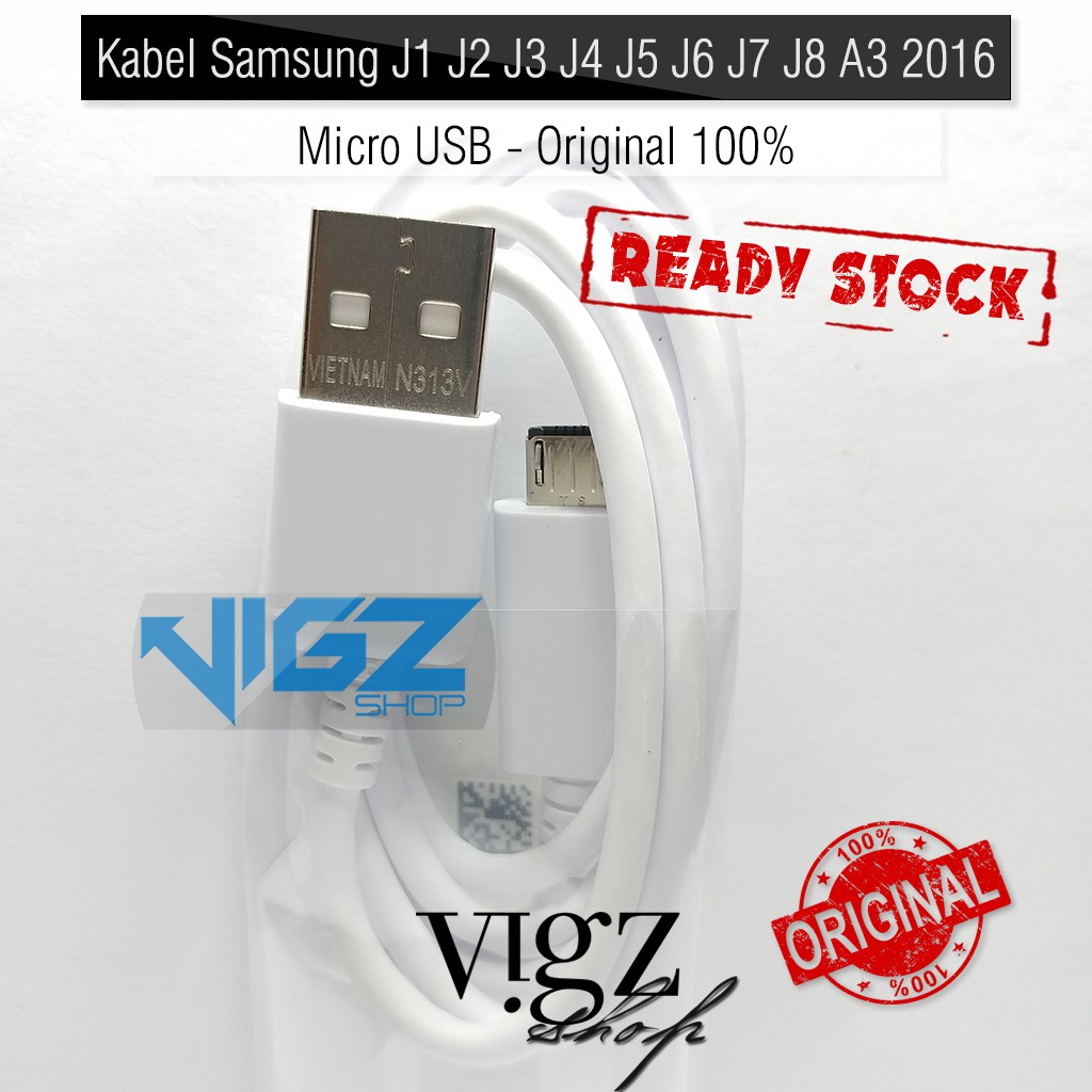 Kabel Data Samsung Galaxy A03 A10s A7 2018 A6 2018 A6+ J7 Prime J1 J2 J3 J4 J5 J6 J7 J8 A3 2016 Micro USB Original 100%