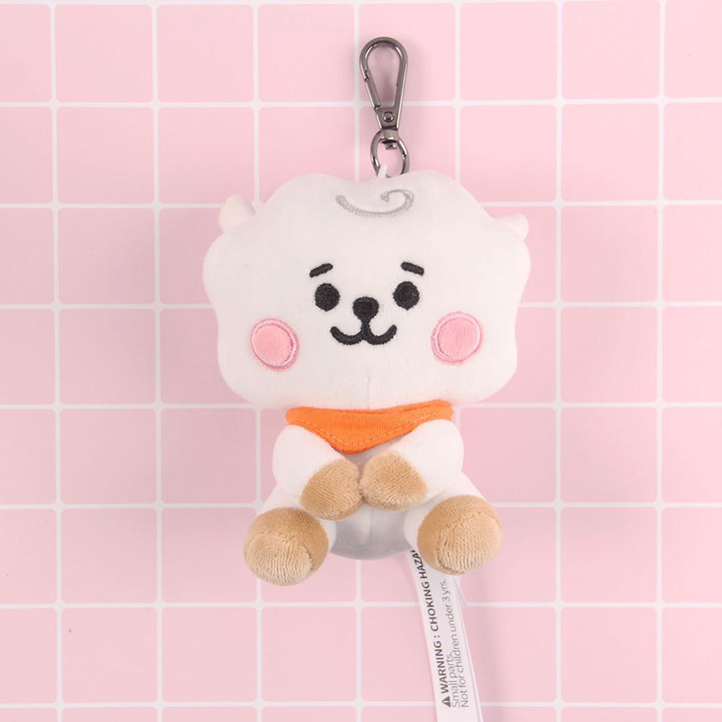 &lt;In Stock&gt;kpop bt21 bts soft plush seat doll toy keychain keyring tata chimmy cooky