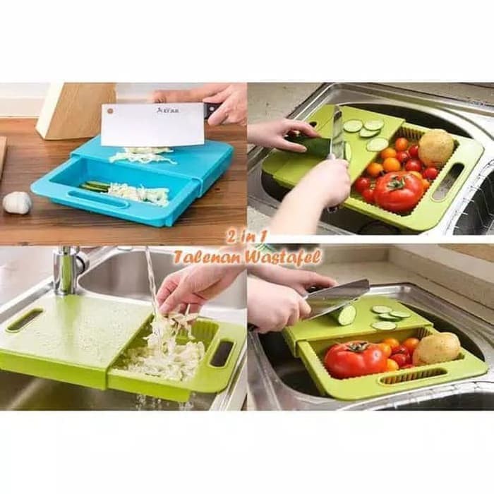 Talenan wastafel 2in1 Outdoor Chopping Board Bahan Food Grade Tebal