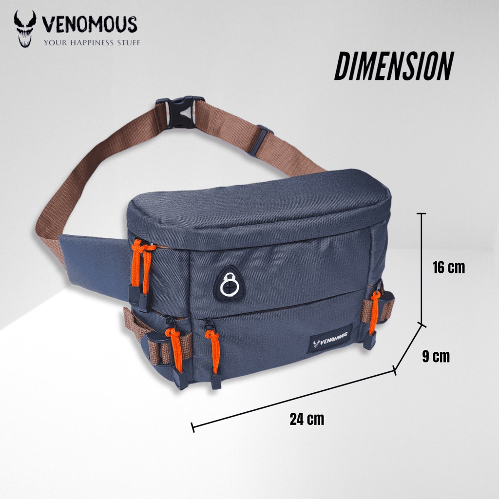 Tas Waistbag Pria Arthur / Tas Selempang Pria / Tas Waistbag Pria / Tas Bahu Kotak Trendy / Tas Pria Terlaris