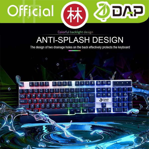 DAP D-M7200 Wired Gaming Keyboard and Mouse RGB Bundle Set