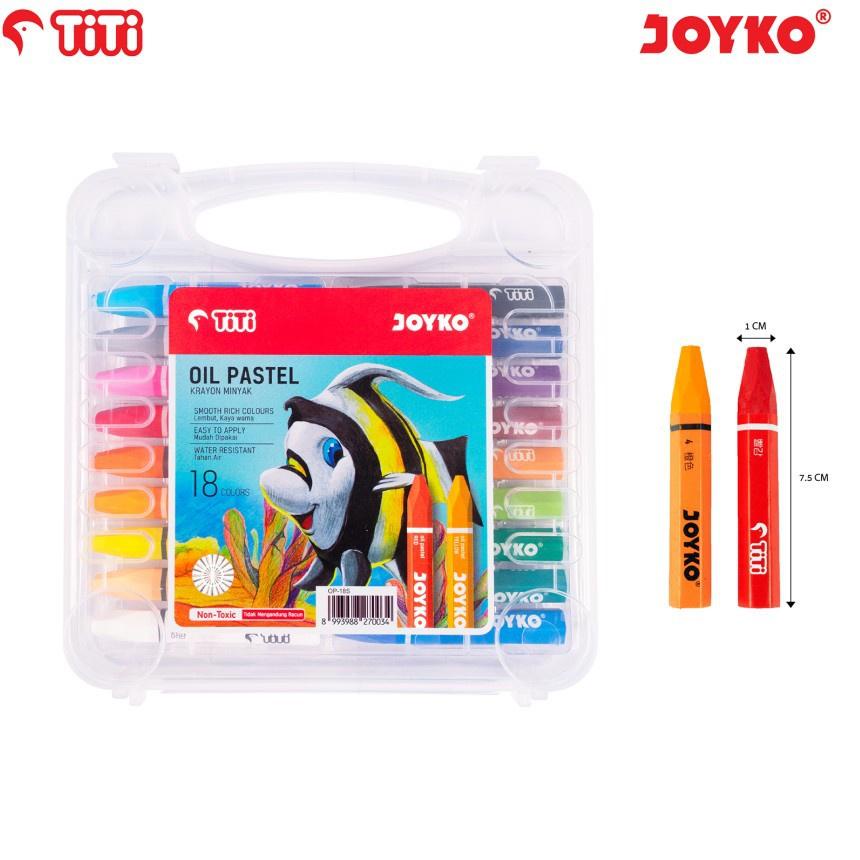 

50p> Joyko Crayon Oil Pastel Mewarnai 18 Warna Case