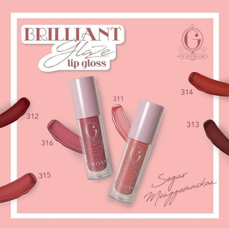 MADAME GIE Brilliant Glaze Lip Liquide - MakeUp Lip Gloss Lipstik