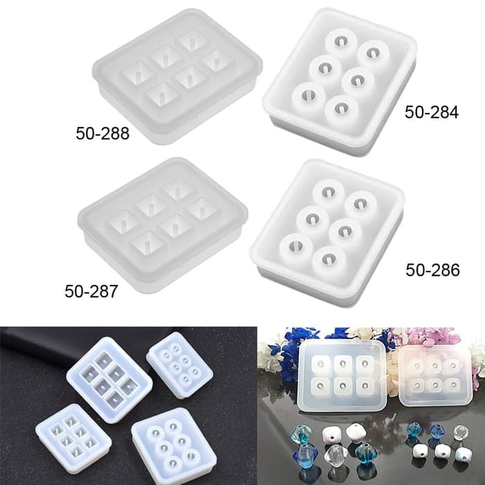 Beads Silicone Mold - Cetakan Beads/Manik-manik 6 Holes